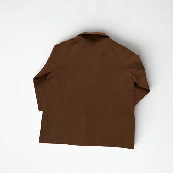 Quince Knit Blazer 100% Organic Cotton Brown Size XL NWT - Picture 3 of 6